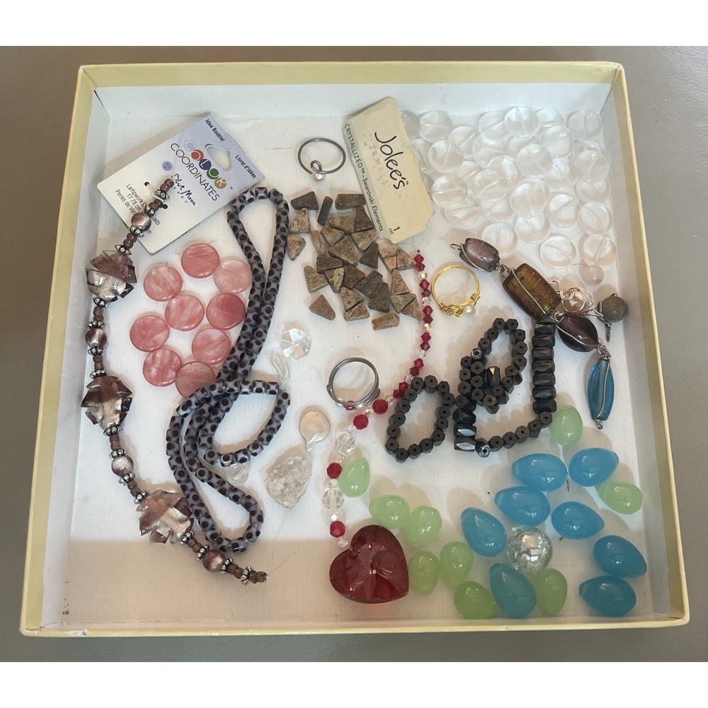 Lot of Loose Glass Beads Multicolor Round